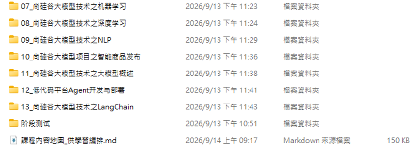 大模型技術、深度學習、NLP、Agent 與 LangChain 課程目錄